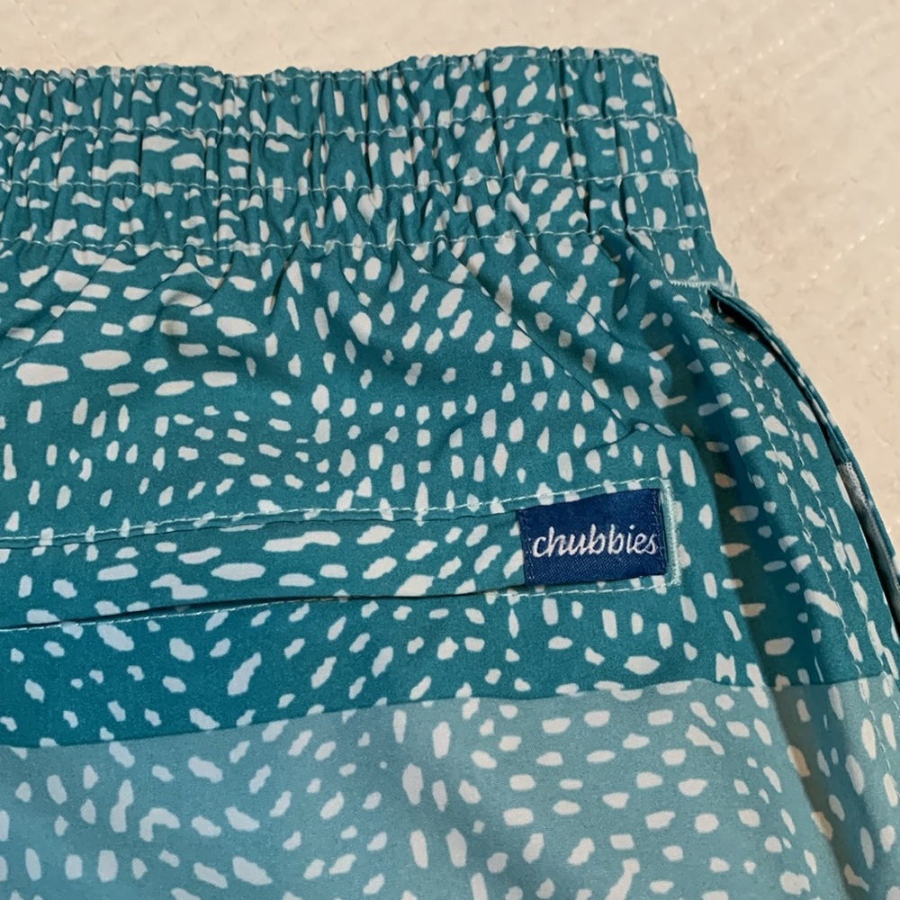Chubbies The Whale Sharks Classic 7” Inseam Swim Trunks Board Shorts, Size L - Picture 7 of 16